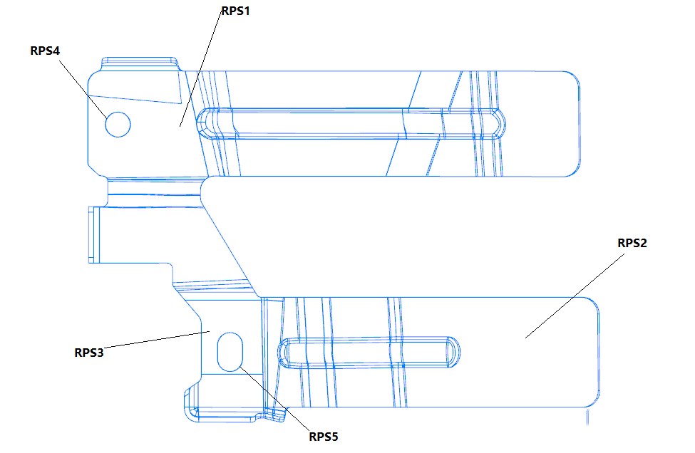 三坐標(biāo)測(cè)量機(jī)Rational DMIS軟件用RPS基準(zhǔn)點(diǎn)建立坐標(biāo)系(圖1) 三坐標(biāo)測(cè)量機(jī)Rational DMIS軟件用RPS基準(zhǔn)點(diǎn)建立坐標(biāo)系(圖1)