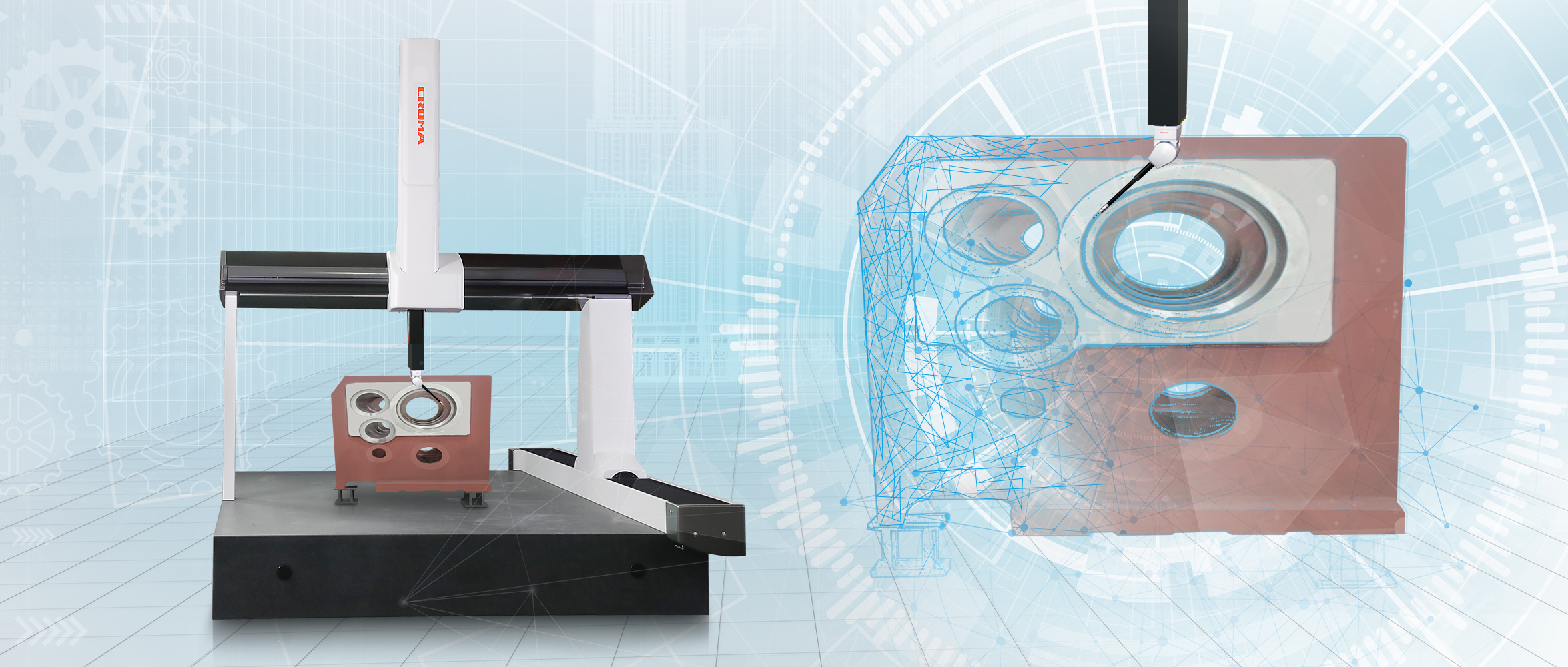 Croma三坐標(biāo)如何對大型機(jī)床床身進(jìn)行高效測量？